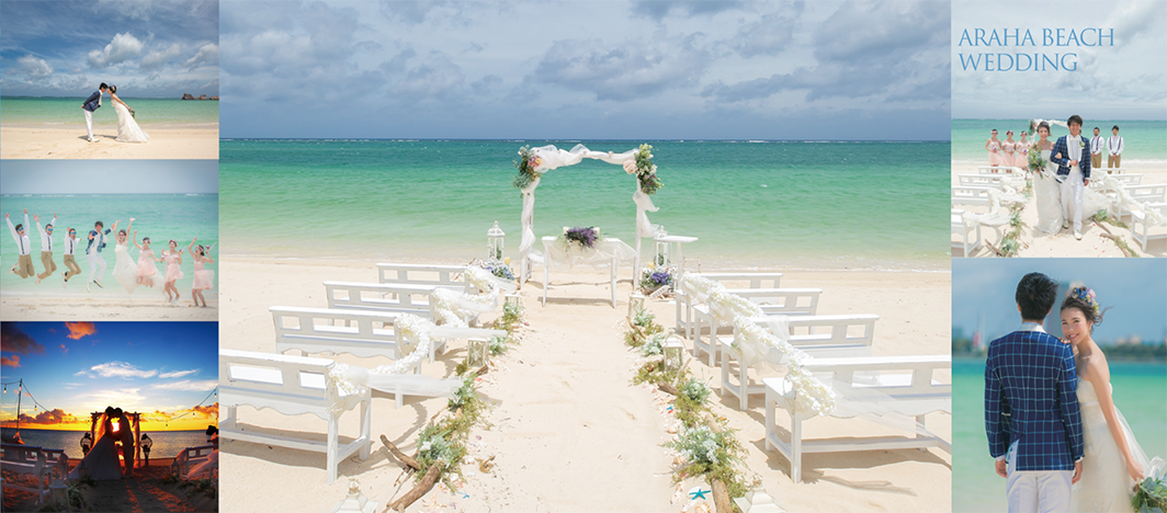 In the popular Chatan, Okinawa! [Beach wedding ceremony]